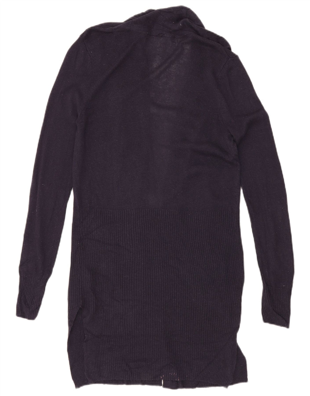 MARKS & SPENCER Womens Longline Cardigan Sweater UK 10 Small Navy Blue