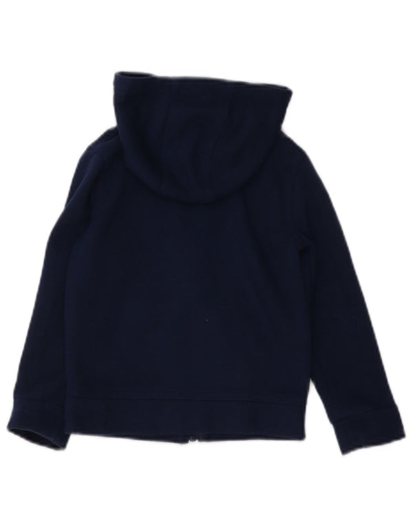 Nike Girls Zip Hoodie Sweater 2-3 Years Navy Blue Cotton