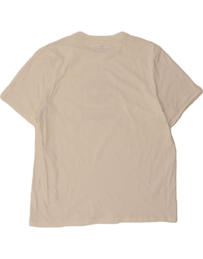 TIMBERLAND Mens Authentic Graphic T-Shirt Top Large White Cotton Vintage Timberland and Second-Hand Timberland from Messina Hembry 