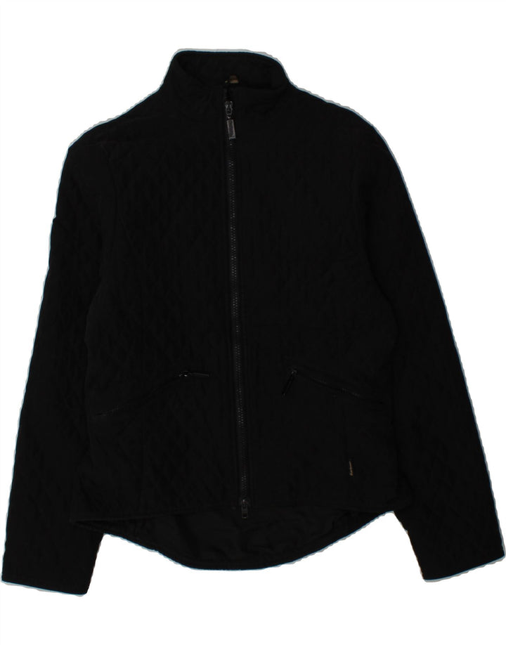 BARBOUR Womens Loose Fit Quilted Jacket UK 10 Small Black Polyester Vintage Barbour and Second-Hand Barbour from Messina Hembry 