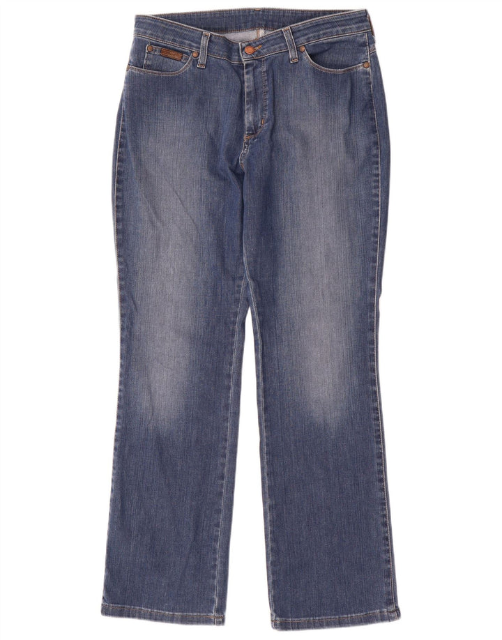 Wrangler Womens Curvy Bootcut Jeans W32 L30 Blue Cotton