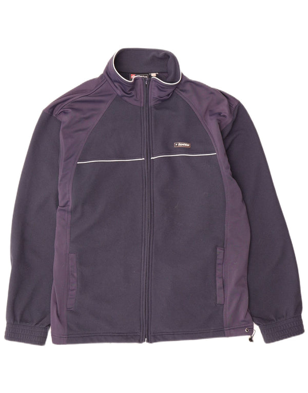 Lotto Mens Tracksuit Top Jacket UK 38/40 Medium Navy Blue Colourblock