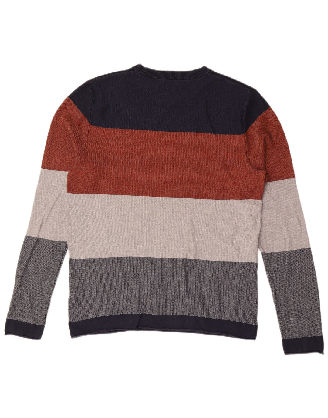 Jack & Jones Mens Top Long Sleeve Medium Multicoloured Striped Cotton