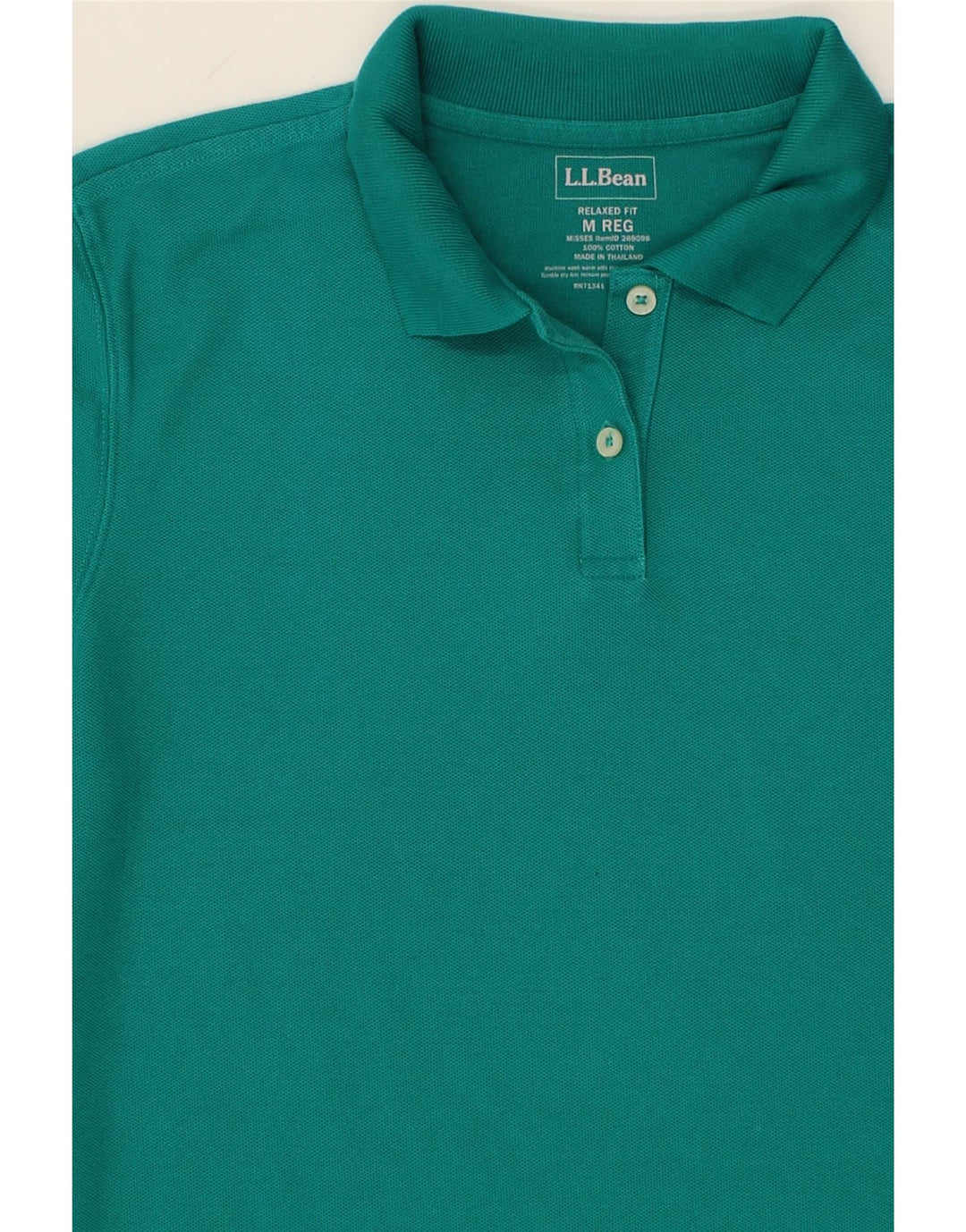 L.L.BEAN Mens Relaxed Fit Polo Shirt Medium Green Cotton Vintage L.L.Bean and Second-Hand L.L.Bean from Messina Hembry 