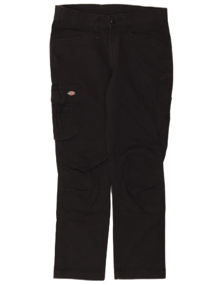 Dickies Mens Straight Cargo Trousers W32 L30 Black Cotton