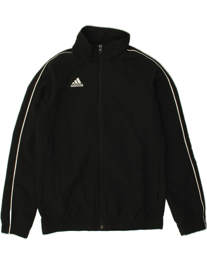 ADIDAS Boys Tracksuit Top Jacket 11-12 Years Black Polyester | Vintage Adidas | Thrift | Second-Hand Adidas | Used Clothing | Messina Hembry 