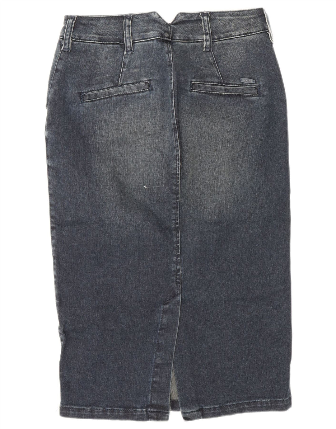 Sisley Womens Denim Skirt W26 Small Navy Blue Cotton