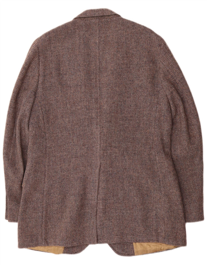 Harris Tweed Mens 2 Button Blazer Jacket UK 38 Medium Grey Wool