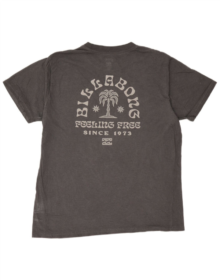 Billabong Mens Graphic T-Shirt Top Large Grey Cotton