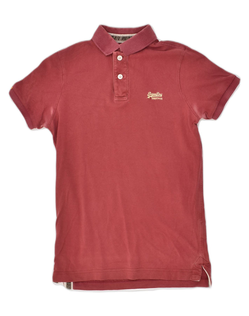 SUPERDRY Mens Polo Shirt Medium Maroon Cotton | Vintage Superdry | Thrift | Second-Hand Superdry | Used Clothing | Messina Hembry 