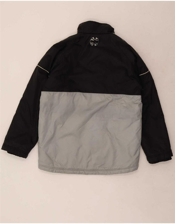 Adidas Boys Windbreaker Jacket 13-14 Years Black Colourblock Polyester