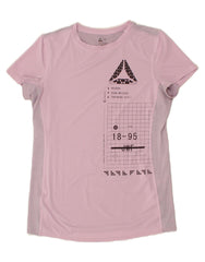 REEBOK Womens Graphic T-Shirt Top UK 12/14 Medium Pink