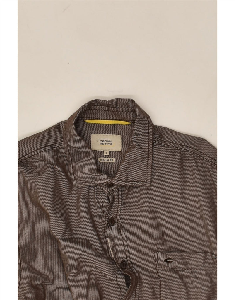 CAMEL ACTIVE Mens Regular Fit Shirt Large Brown Cotton | Vintage Camel Active | Thrift | Second-Hand Camel Active | Used Clothing | Messina Hembry 