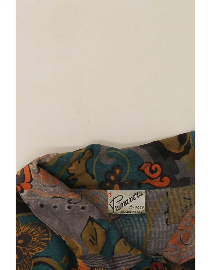 Primavera Firenze Womens Shirt Blouse UK 12 Medium Multicoloured Floral