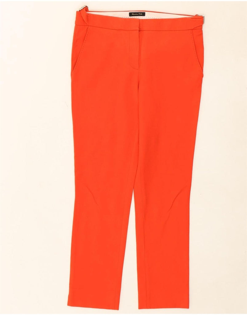 MASSIMO DUTTI Womens Slim Crop Chino Trousers EU 36 XS W26 L24 Red Vintage Massimo Dutti and Second-Hand Massimo Dutti from Messina Hembry 