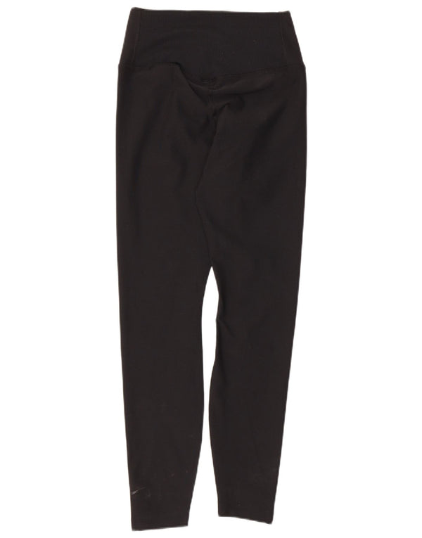 Nike Womens Dri Fit Leggings UK 8 Small  Black Polyester