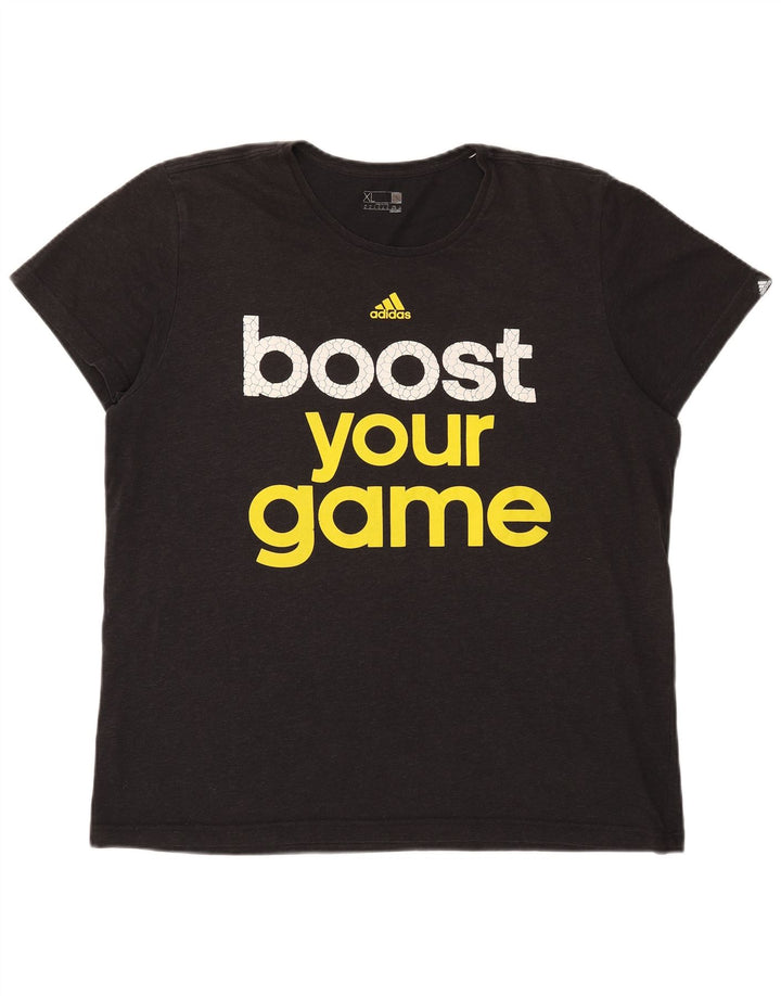 Adidas Mens Climalite Graphic T-Shirt Top XL Black