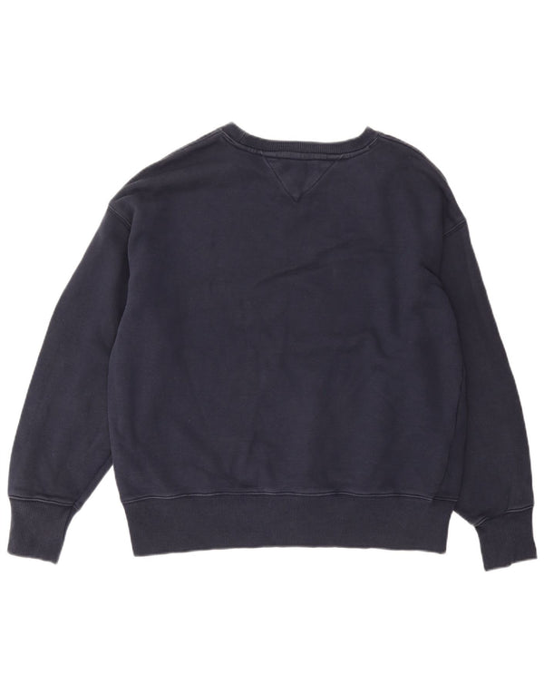 Tommy Hilfiger Mens Sweatshirt Jumper Large Navy Blue Cotton