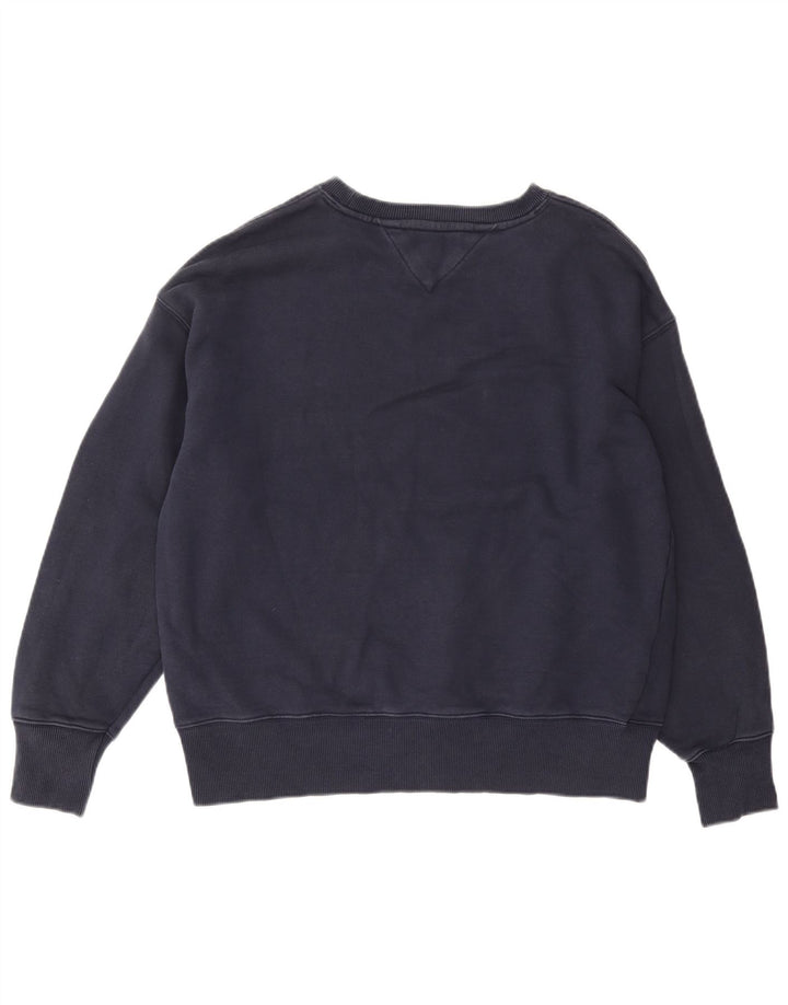 Tommy Hilfiger Mens Sweatshirt Jumper Large Navy Blue Cotton