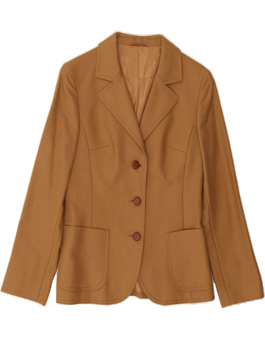 LODEN FREY Womens 3 Button Blazer Jacket UK 8 Small Beige Virgin Wool Vintage Loden Frey and Second-Hand Loden Frey from Messina Hembry 