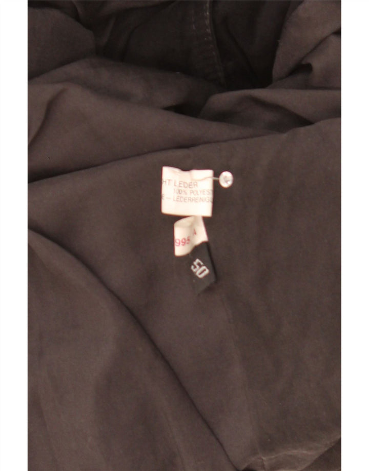 Vintage Mens Suede Bomber Jacket IT 50 Large Black