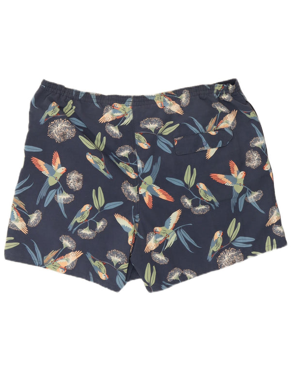Patagonia Mens Swimming Shorts Large Navy Blue Floral Nylon