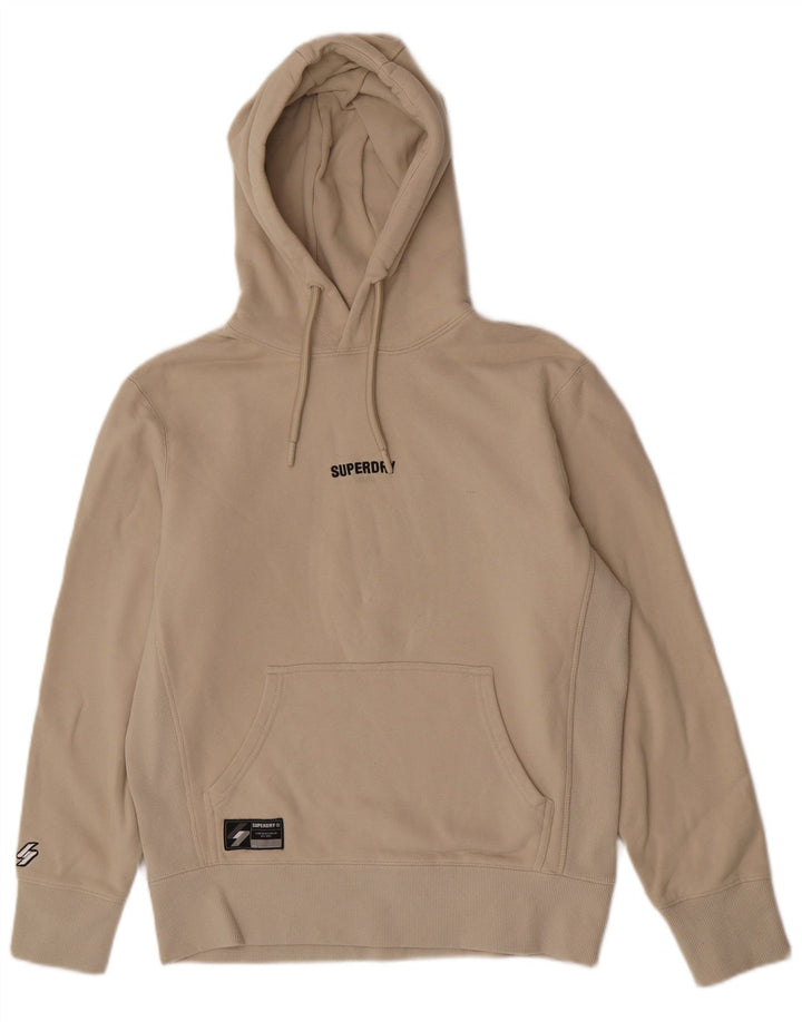 Superdry Mens Hoodie Jumper Medium Beige Cotton