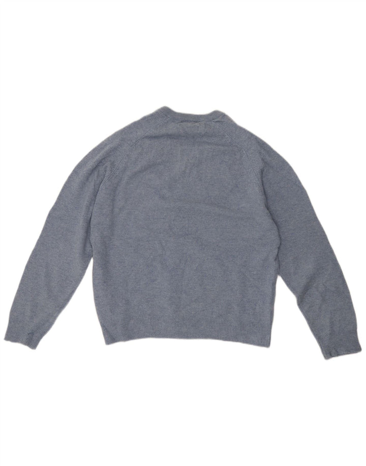 Marks & Spencer Mens Blue Harbour V-Neck Jumper Sweater Medium Blue