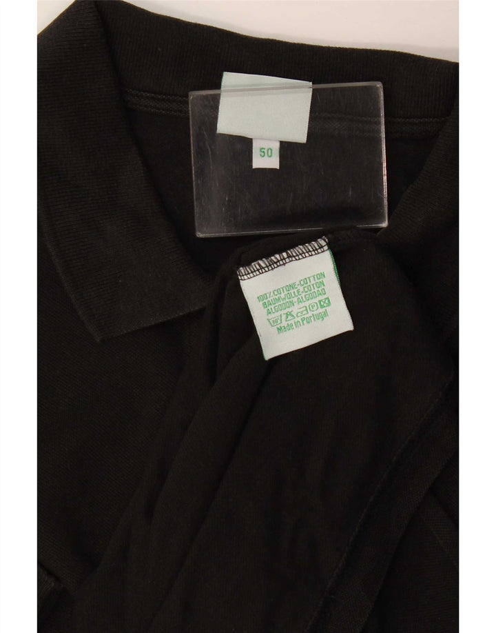 Diadora Mens Sleeveless Polo Shirt IT 50 Medium Black Cotton
