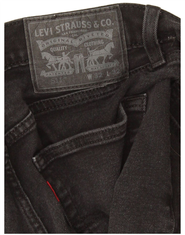 Levi's Mens 511 Slim Jeans W32 L27 Black Cotton
