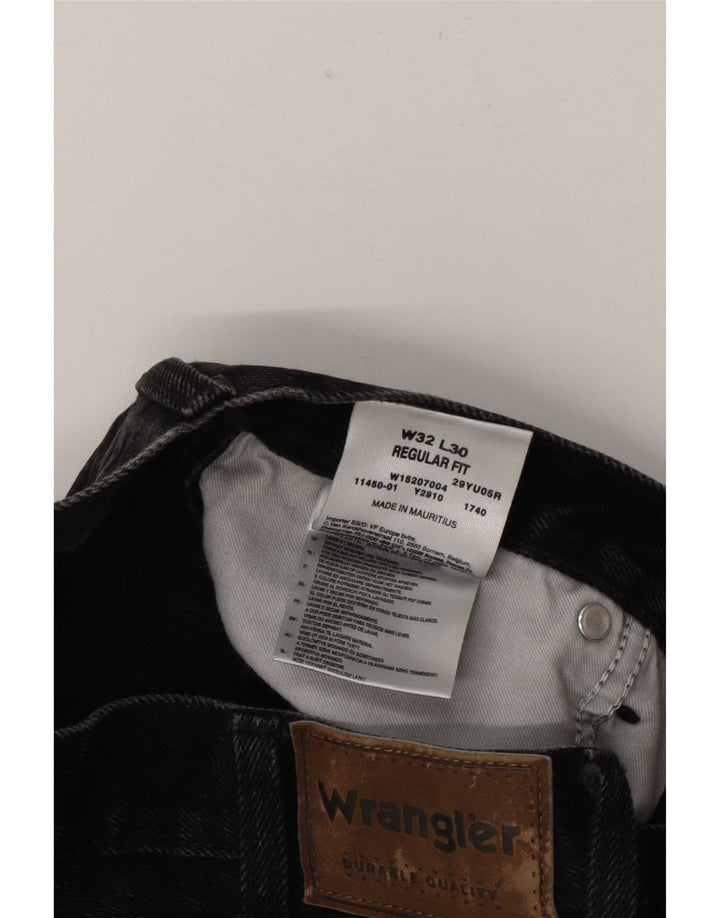 Wrangler Womens Regular Fit Straight Jeans W32 L30 Grey Cotton