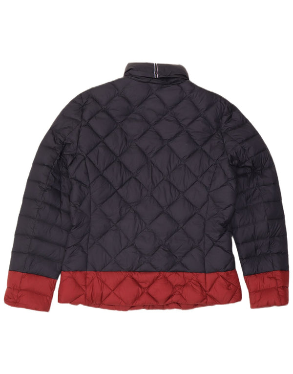 Tommy Hilfiger Womens Padded Jacket UK 18 XL Navy Blue Colourblock Nylon