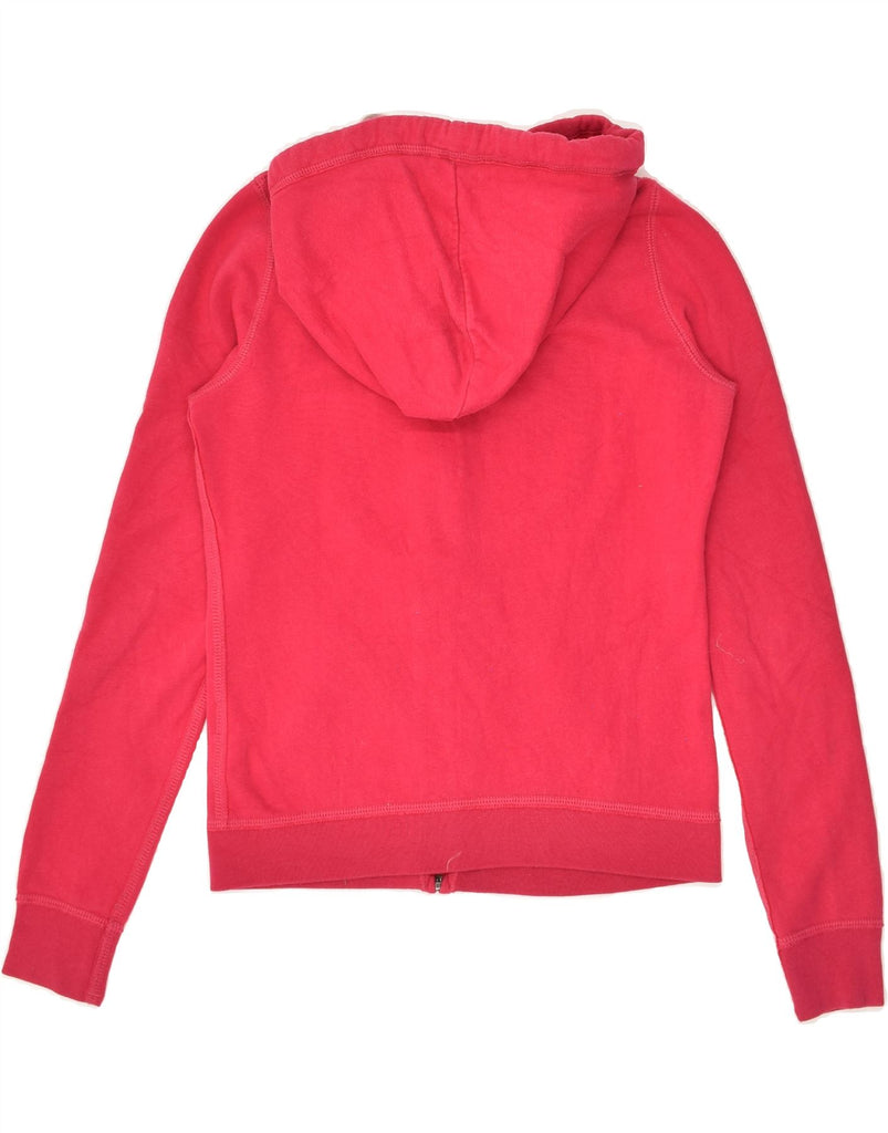 ABERCROMBIE & FITCH Womens Graphic Zip Hoodie Sweater UK 10 Small Pink | Vintage Abercrombie & Fitch | Thrift | Second-Hand Abercrombie & Fitch | Used Clothing | Messina Hembry 