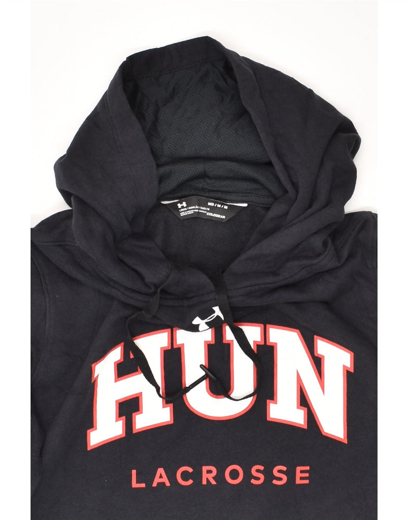 UNDER ARMOUR Mens Cold Gear Graphic Hoodie Jumper Medium Black | Vintage Under Armour | Thrift | Second-Hand Under Armour | Used Clothing | Messina Hembry 