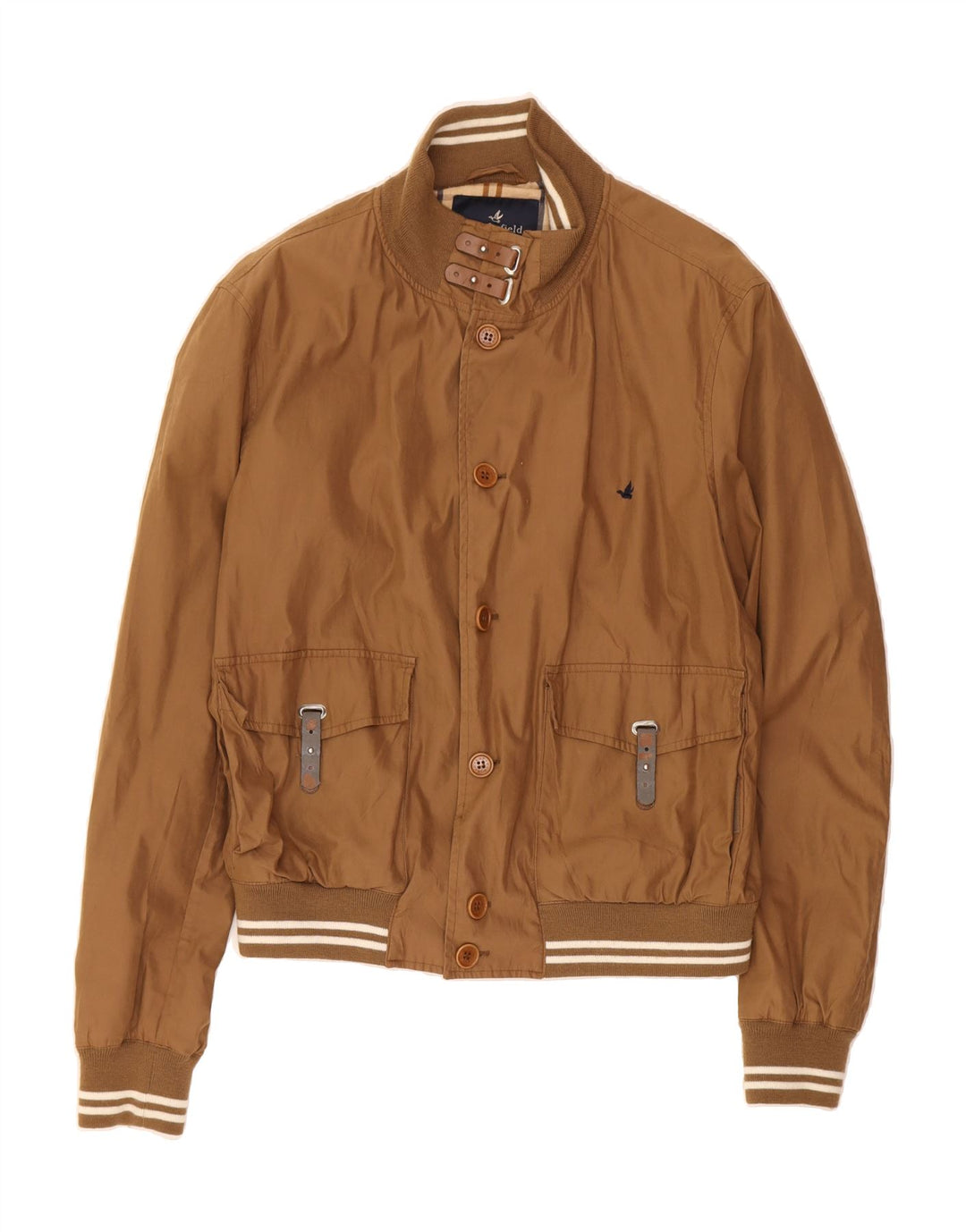 BROOKSFIELD Womens Bomber Jacket IT 52 2XL Brown Cotton Vintage Brooksfield and Second-Hand Brooksfield from Messina Hembry 