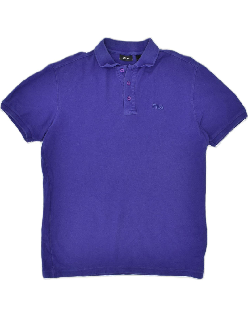 FILA Mens Polo Shirt Medium Purple Cotton | Vintage | Thrift | Second-Hand | Used Clothing | Messina Hembry 