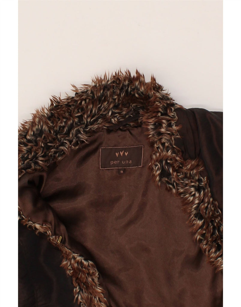 PER UNA Womens Gilet UK 14 Medium Brown Acrylic Vintage Per Una and Second-Hand Per Una from Messina Hembry 