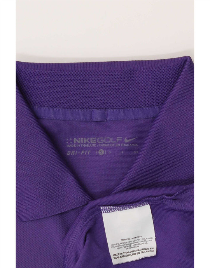 Nike Mens Dri Fit Polo Shirt Small Purple Polyester