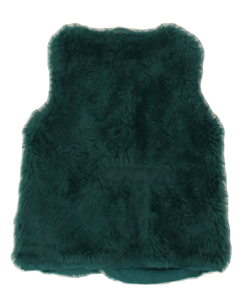 LIU JO Girls Faux Fur Gilet 5-6 Years Green Acrylic | Vintage Liu Jo | Thrift | Second-Hand Liu Jo | Used Clothing | Messina Hembry 