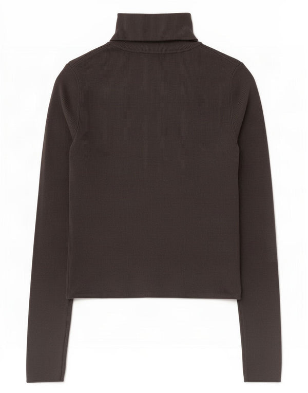 Zara Womens Crop Roll Neck Jumper Sweater UK 12 Medium Grey Viscose