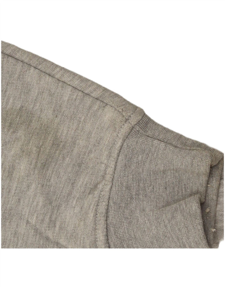 Zara Mens Hoodie Jumper Small Grey Flecked Polyester
