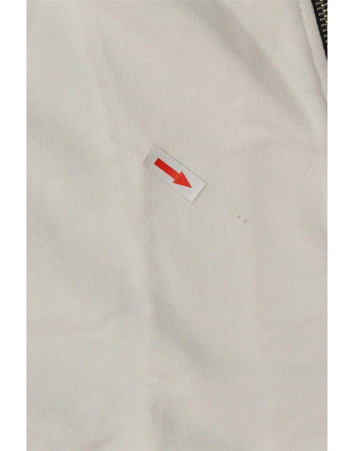 Asics Mens Tracksuit Top Jacket Large White Colourblock Cotton