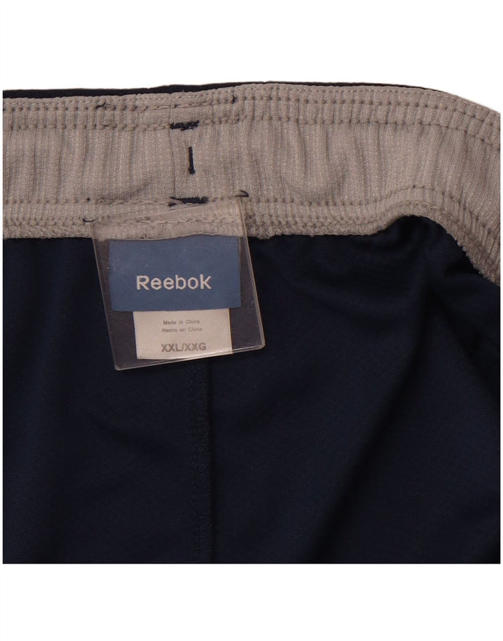 REEBOK Mens Sport Shorts 2XL  Navy Blue Polyester