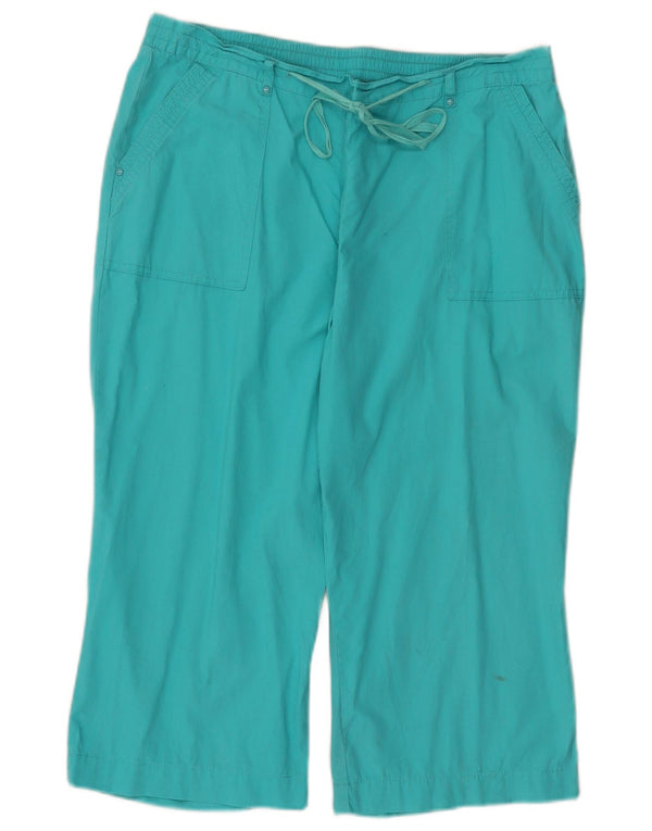 Marks & Spencer Womens Bermuda Shorts UK 16 Large W36 L18 Turquoise