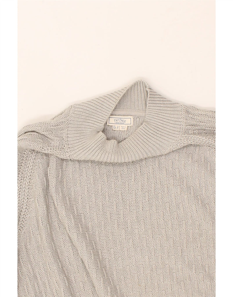 FAT FACE Womens Oversized Turtle Neck Jumper Sweater UK 10 Small Grey | Vintage Fat Face | Thrift | Second-Hand Fat Face | Used Clothing | Messina Hembry 