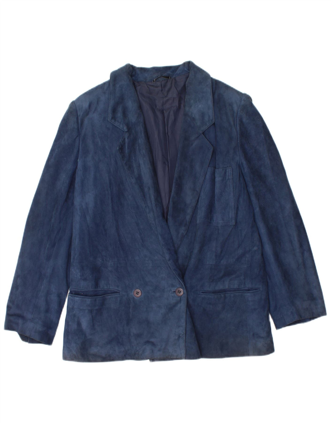 Robrik Womens Suede 2 Piece Skirt Set IT 44 Medium W30  Navy Blue Leather