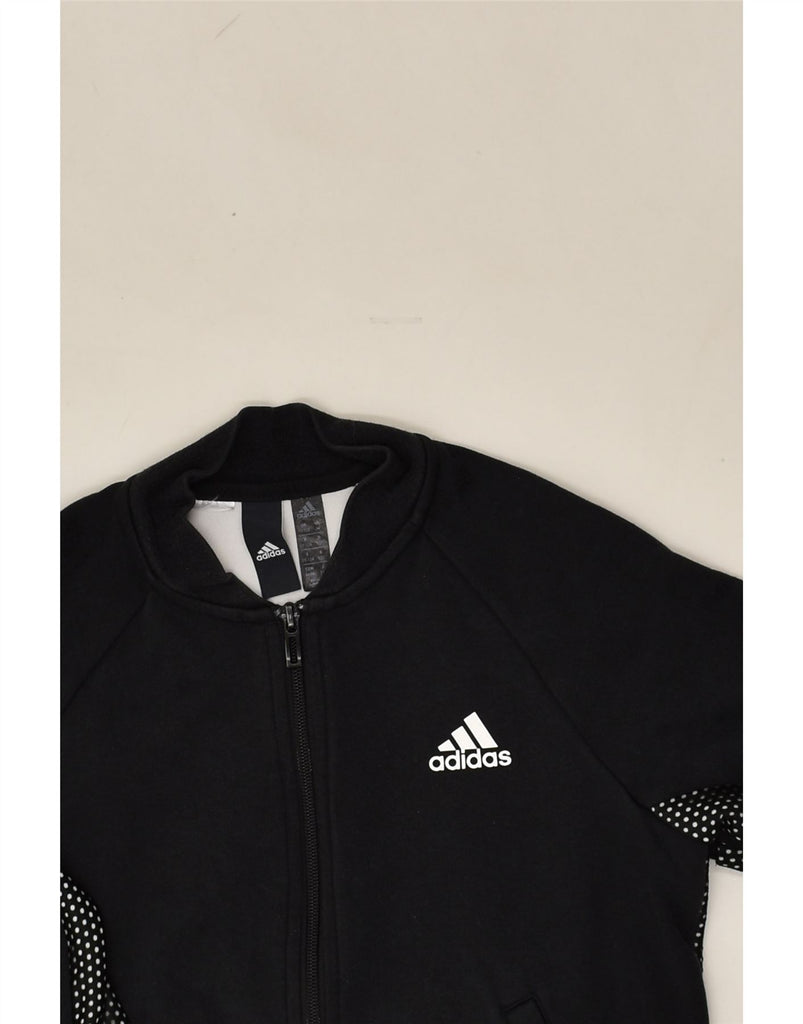 ADIDAS Boys Tracksuit Top Jacket 11-12 Years Black Colourblock Cotton | Vintage Adidas | Thrift | Second-Hand Adidas | Used Clothing | Messina Hembry 