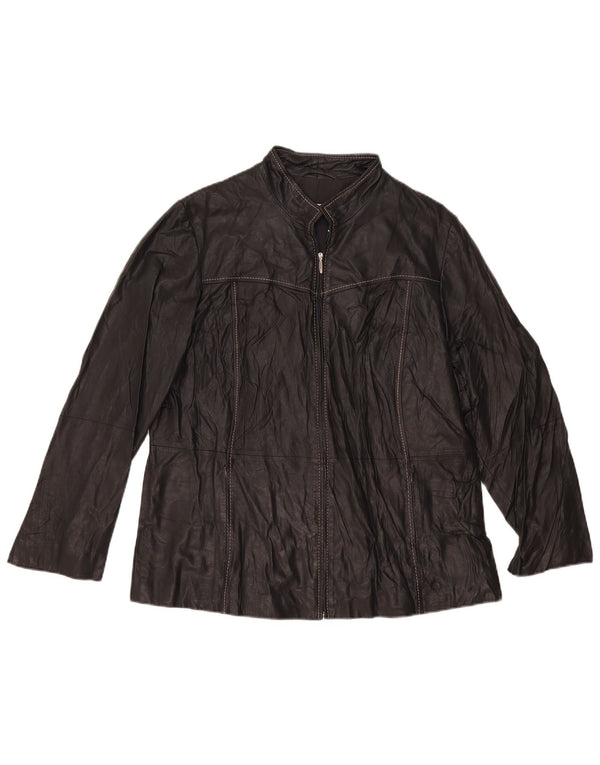 Persona Womens Leather Jacket Size 21 Medium Black