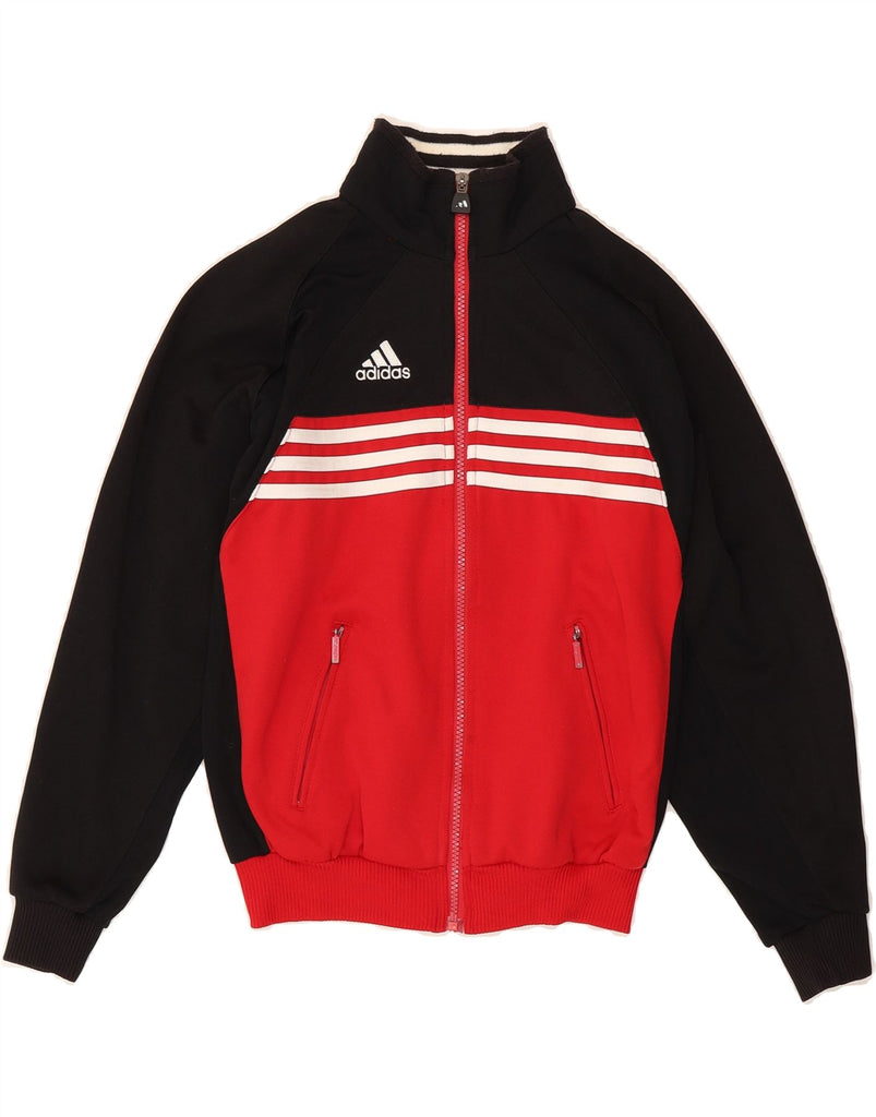 ADIDAS Boys Tracksuit Top Jacket 11-12 Years Black Colourblock Vintage Adidas and Second-Hand Adidas from Messina Hembry 