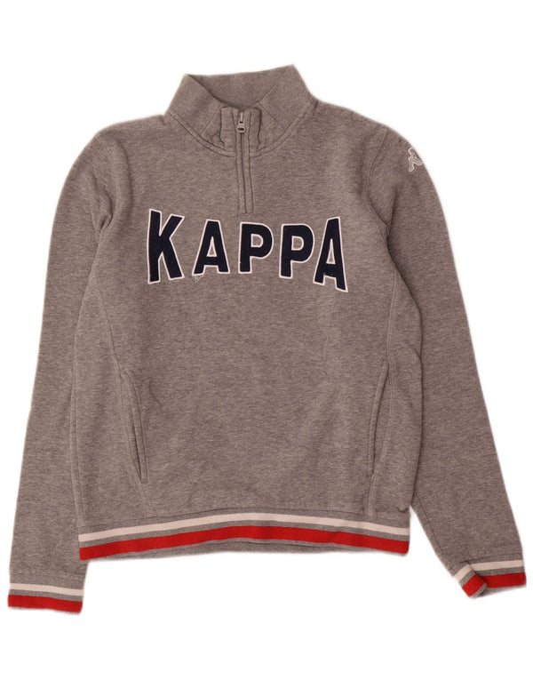 Kappa Womens Graphic Sweatshirt Jumper UK 10 Small Grey Colourblock